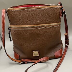 Dooney & Bourke Brown and Gold Crossbody or Shoulder Bag Beautiful Dooney Bourke
